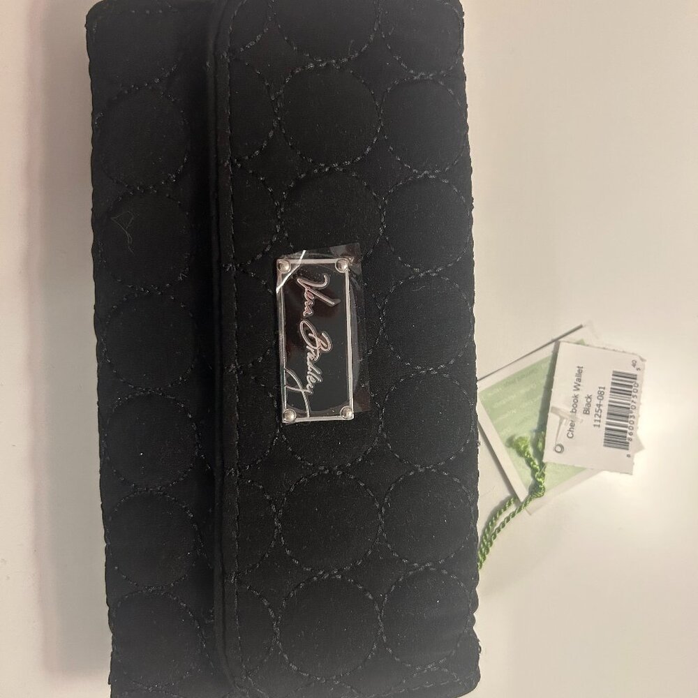 Vera Bradley Black Checkbook Wallet